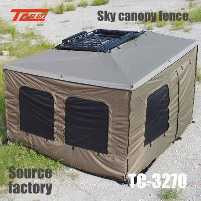 Car Sky canopy fence 270 fan-shaped 180 canopy matching outdoor camping Oxford cloth rainproof surrounding tent