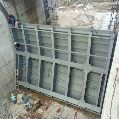 Manufacturer supplies steel sluice gates, curved hydraulic steel winch sluice gates, reservoir hydraulic facilities, steel sluice gates