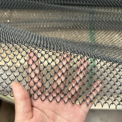 6x1.2 Декоративная металлическая штора-моток, драпировка, проволочная сетка, мягкая штора