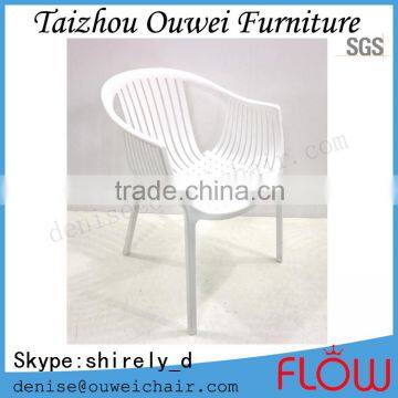 white plastic stacking chair/colored plastic chair