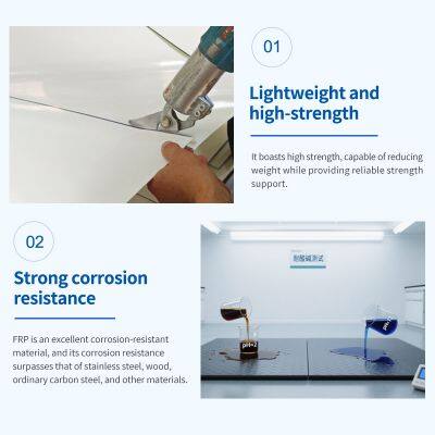China Made Low Price GRP FRP Sheet Fiberglass Reinforced Plastic Embossed Floor Van Motor Home Heat Insulation Mat FRP Panel photo-3