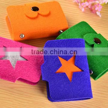 South Korean new retro Felt card holder 24- card magnetic card folder for lady wallet size for carry fashion and sunshine desgin