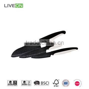 New Design Ceramic Blade Kitchen Knife Set With Damascus Pattern