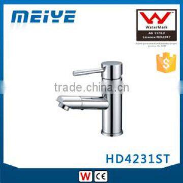 HD4231ST 35mm Watermark Australian Standards WELS Quality Round Single Hole Bathroom Kitchen Basin Flick Mixer Tap Faucet