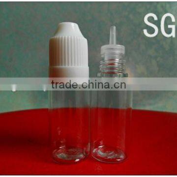 ISO 8317/SGS/TUV PET 15ML Bottle, thin drip tip and child proof cap