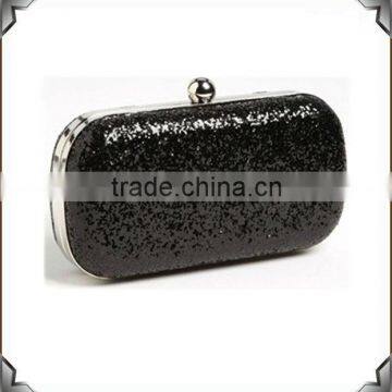 black glitter shiny clutch lady evening purse China manufacturer