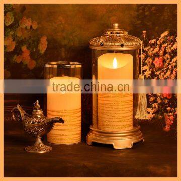 Remote Control Set of 3 Real Wax Flameless LED Pillar Candles photo-2