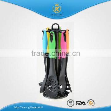 KITCHEN KING Turner/slotted Spoon/spoon/soup Ladle/pasta Spoon/skimmer Nylon Cooking Tools Set With Stand
