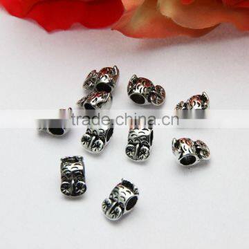 Creative New Style Owl Shape Large Hole Beads DIY Anti-Silver Bracelet Beads with Hole Accessories