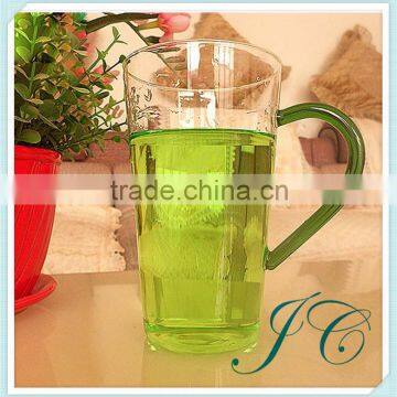 Most popular drinking water glass cup/mug with handle made in China