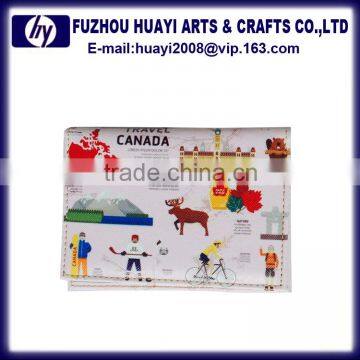 Wholesale leather passport cover pvc fake custom leather passport holder