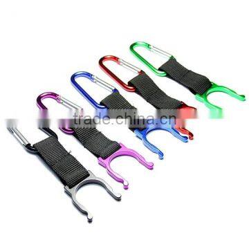 Camping Hiking Traveling Key Chain Multi-color Water Bottle Belt Clip Carabiner Holder Hook