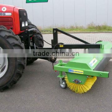 Tractor mounted road sweeper