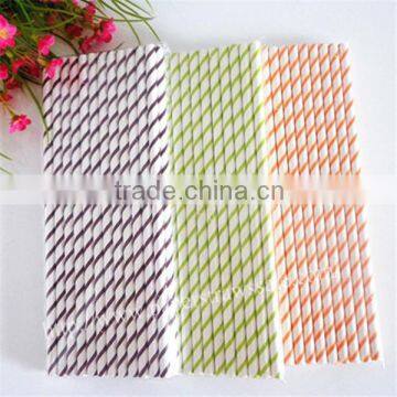 Striped Paper Straw for Soft Drink Hot Drink Beverage Store Coffee Shop