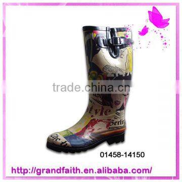 2014 Hot selling custom cheap rubber rain boots