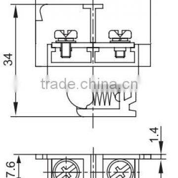 JF5 1.5mm Plate Screw Type Din Rail Terminal Block