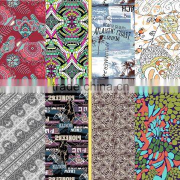 Wholesale 4 way stretch nylon lycra softextile printing swimwear fabric