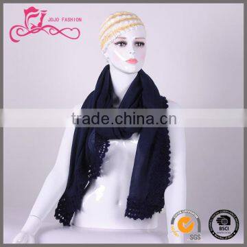 High Quality Custom Design Wholesale Acrylic Jacquard Knitted Fan Scarf