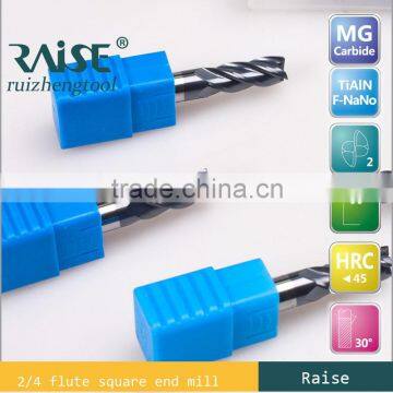 Manufacture high quality 4 flutes china solid carbide square regular end mill