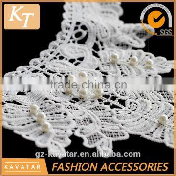 New Arrival White Wedding Dress Beaded Collar With Embroidery photo-2