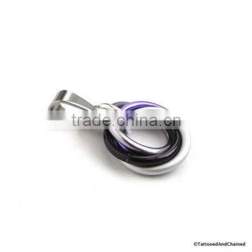 2016 Ace Pride Pendant Necklac, Chainmail Love Knot Asexual Pride Jewelry Circle Pendant Necklace Woman photo-3