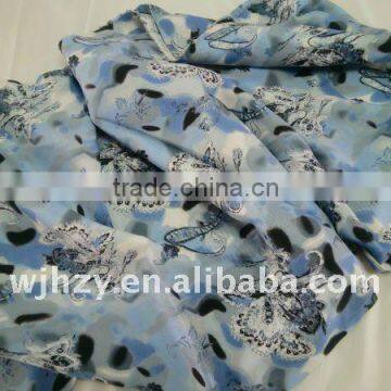 100% printed twill rayon raffia fabric