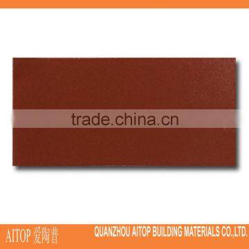 Red ceramic plaza flooring encaustic slab wear resistant tile 100x200mm homogeneous