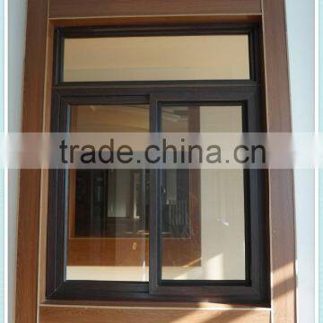 OEM casement aluminum window frame extrusion with top fixed window