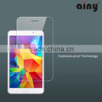 Ainy 2015 new products factory price 9H 2D round edge tempered glass screen protector for Samsung Galaxy Tab4 7.0 T231