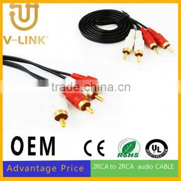 Custom gold plated rca cord for soundbox