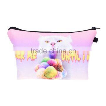 China Supplier Digital Print Lick Me Polyester Makeup Cosmetic Bag