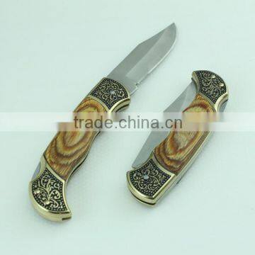 2016 Yangjiang Gold Plating Knife With Wood Handle