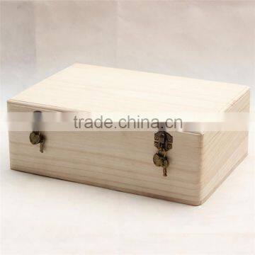 Factory Price Empty Raw Wood Gift Box photo-3