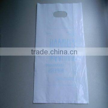 Die cut handle plastic shopping bags