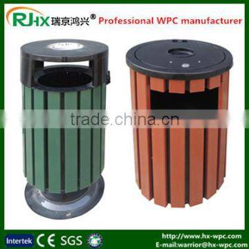 High quality WPC material dustbin/garbage can made of wood-plastic composite