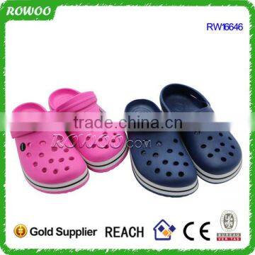 Breathable comfortable double color garden shoes unisex eva clogs