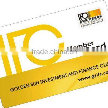 Luxury Gold Hot Stamping PVC Business Card Membership Card