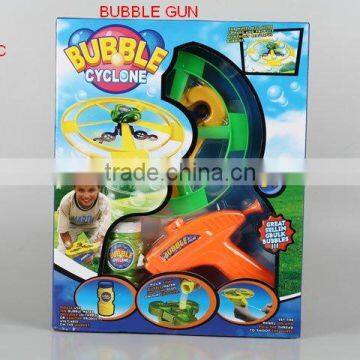 bubble gun w/flying disk, outdoor toy, children toy