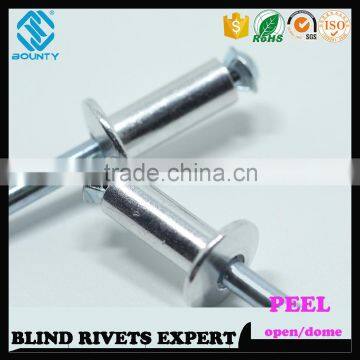 HOT SELLING OPEN END FACTORY DOME HEAD ALUMINUM PEEL RIVETS photo-3