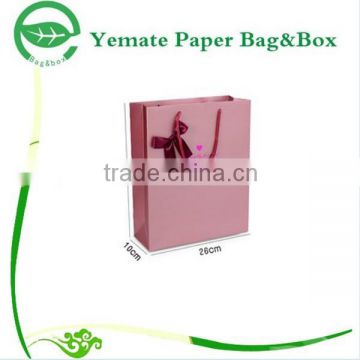 2015 OEM Wholesale!!Factory Custom Made Fancy Colorful Packaging Gift Pink Paper Bag