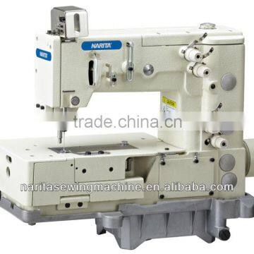 NT 1302P-4W 1 Or 2 Needle Flat-bed Double Chain Stitch Machine For Achieving Wishful Design