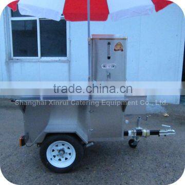 2014 New Design 304 Stainless Steel Coffee Drink Food Cart with Umbrella for Wedding Party XR-CC120 A