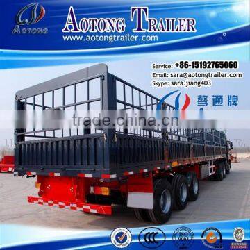 Truck Trailer Type 3 Axles Two Storages 50 Head Cow Livestock Fence Truck Trailer/cattle Transport Trailer for Sale photo-2