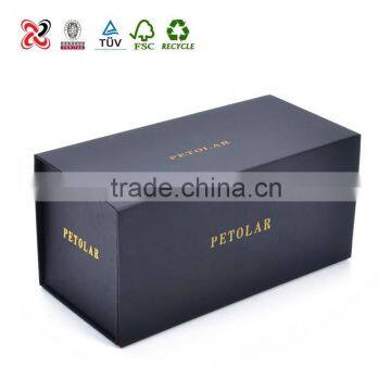 Plain Black Hardboard Bottle Gift Box