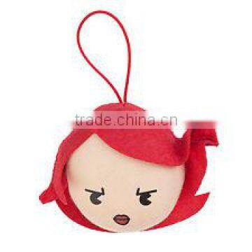 Marvel Kawaii Art Collection Black Widow Face Plush Keychain