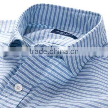 Button Cuff Collar Gingham Long Sleeve Men Woven Shirt photo-2