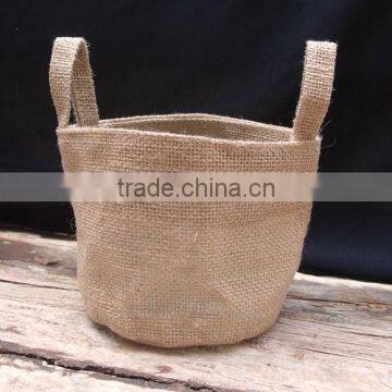 elegantly designed 4.5" x 4 Burlap Bag - Pot Cover