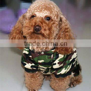 camouflage Pet hooded outwear clothes / double layer Europe design high quality dog camo surcoat