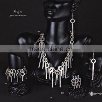 Ring Earring Bracelet Necklace Authentic Turkish Ottoman Style Jewelry Set Made in Turkey