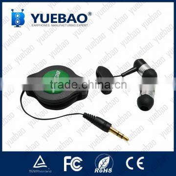 Portable cheap Retractable earphones& headphone with super bass